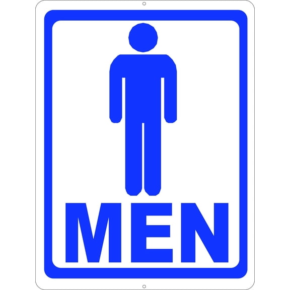 Mens Room w/ Symbol Bathroom Sign