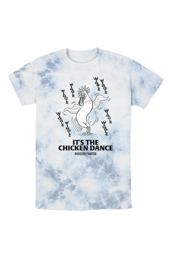 Mens Rooster Fighter Chicken Dance Panel T Shirt