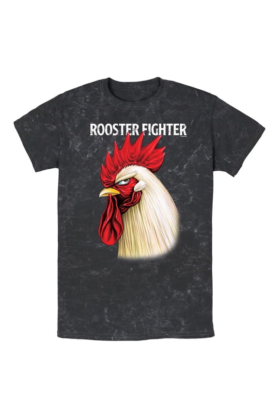 Mens Rooster Fighter Classic Bird Portrait T Shirt
