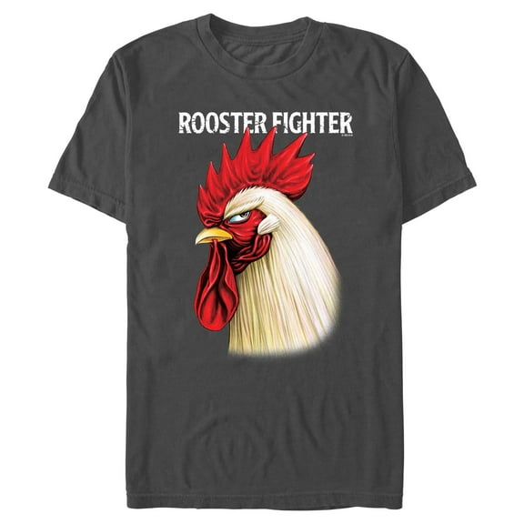 Mens Rooster Fighter Classic Bird Portrait T Shirt