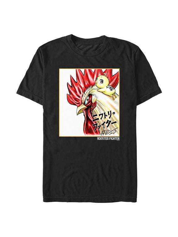 Mens Rooster Fighter Keiji and Piyoko T Shirt