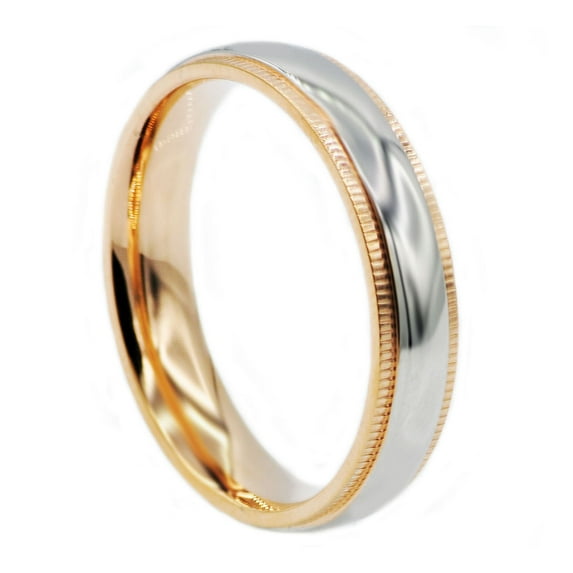 Mens Rose Plated Stainless Steel Band