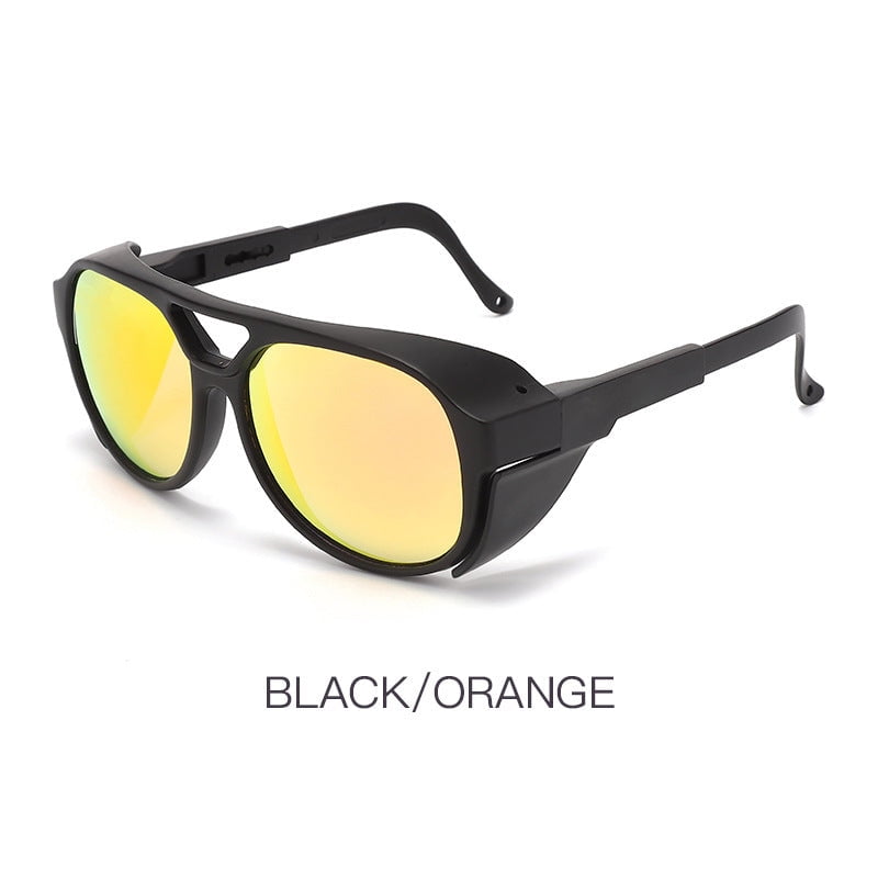 Mens Round Frame Sunglasses for Night Driving and Cycling Plus Fishing or Outdoor Activities with TAC Lenses and PC Frame