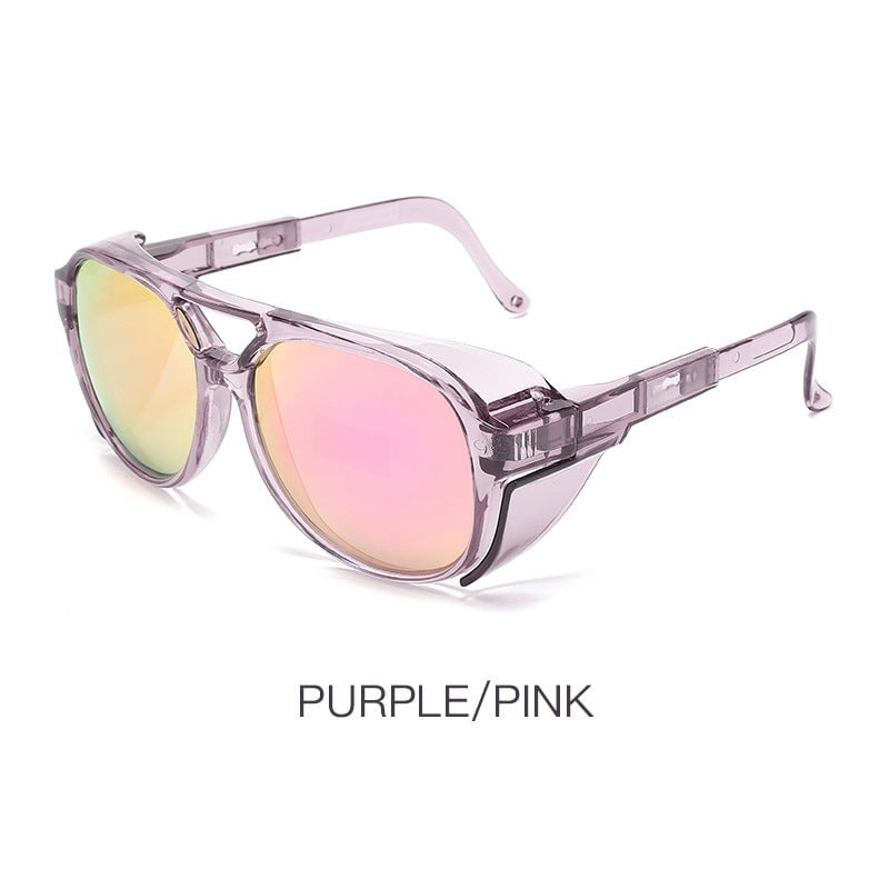 Mens Round Frame Sunglasses for Night Driving and Cycling Plus Fishing or Outdoor Activities with TAC Lenses and PC Frame