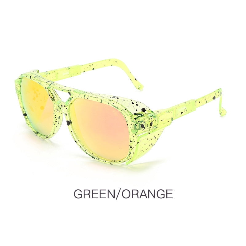 Mens Round Frame Sunglasses for Night Driving and Cycling Plus Fishing or Outdoor Activities with TAC Lenses and PC Frame