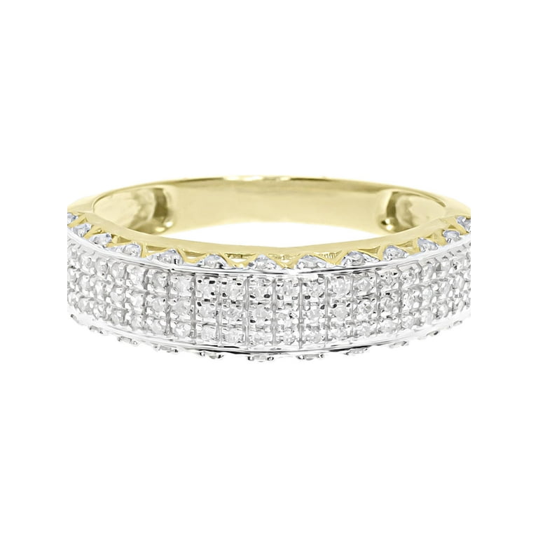 MEN'S BAND 0.33CT ROUND DIAMOND 10K YELLOW GOLD MEN'S BAND 0.33CT ROUND DIAMOND 10K YELLOW GOLD
