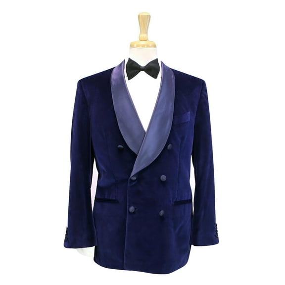 Mens Royal Blue Double-Breasted Blazer - Premium Evening Wear