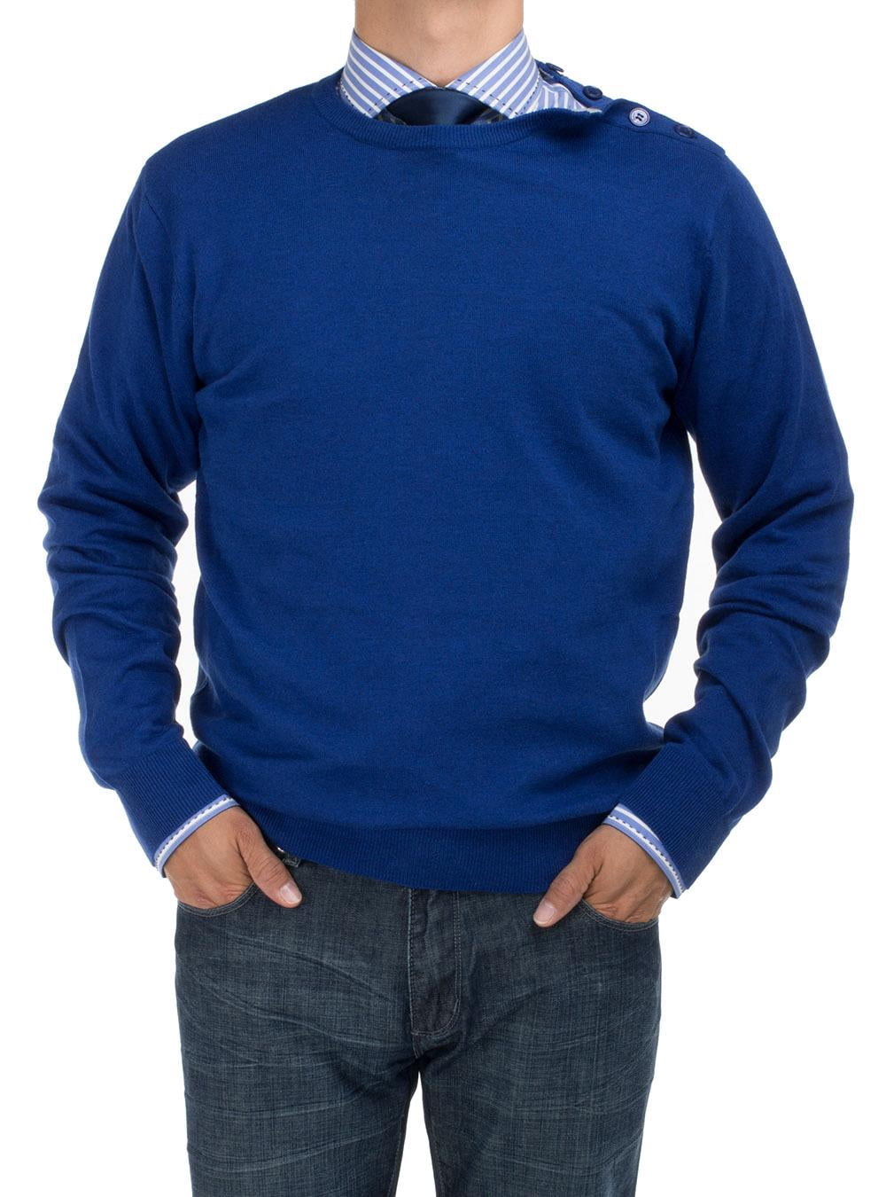 Mens Royal Blue Sweater DTI DARYA TRADING BB Signature