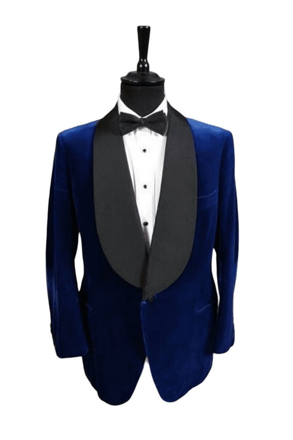 Mens Royal Blue Velvet Dinner Jacket – Groomsmen & Wedding Party Wear Blazer