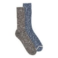 thumbnail image 1 of Rugged Soles Men's Ribbed Crew Socks, 2-Pack, Shoe Sizes 7-12, 1 of 4