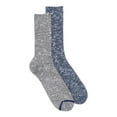 thumbnail image 1 of Rugged Soles Men's Ribbed Crew Socks, 2-Pack, Shoe Sizes 7-12, 1 of 4