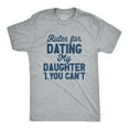 thumbnail image 1 of Mens Rules for Dating My Daughter T Shirt Funny Sarcastic Father Joke Rule List Tee for Guys Graphic Tees, 1 of 7