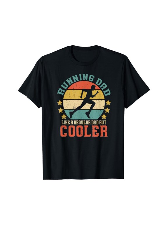 Mens Running Dad Vintage Funny Marathon Runner Father'S Day Gift T-Shirt BLACK Unisex S-5XL Hot Trending Shirt, Vintage Birthday Gift