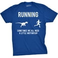 thumbnail image 1 of Mens Running Motivation Raptor Chase T Shirt Funny Dinosaur Tee For Guys, 1 of 4
