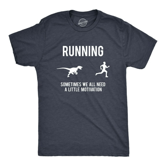 Mens Running Motivation Raptor Chase T Shirt Funny Dinosaur Tee Nerdy Graphic Graphic Tees