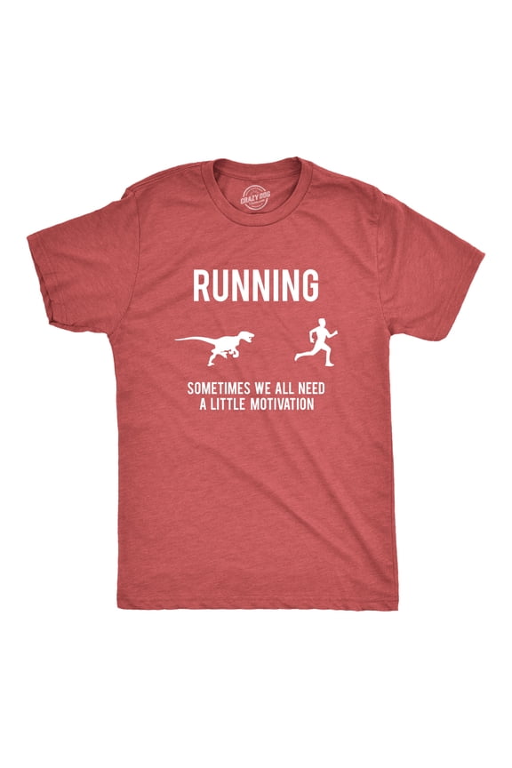 Mens Running Motivation Raptor Chase T Shirt Funny Dinosaur Tee Nerdy Graphic Graphic Tees