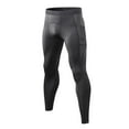 thumbnail image 1 of Mens Running Pants Compression Shapewear Legging Trousers with Pockets Casual Solid Stretchy High Waisted Quick-Drying Athletic Workout Pant, 1 of 3