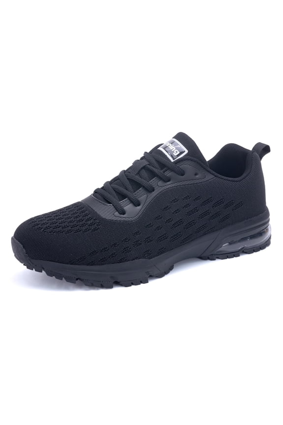Mens Running Shoes Lightweight Walking Shoes Athletic Trail Tennis Sneaker Sports Gym Jogging Workout Shoes SolidBlack Size 10