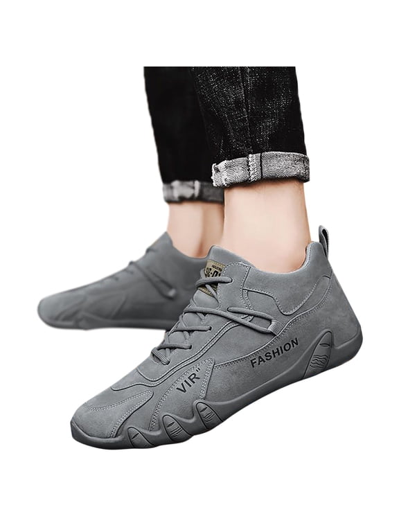 Mens Running Shoes Non Slip Comfortable Walking Shoes Lace Up Athletic Sports Shoes for Gym Workout