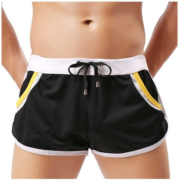 Mens Running Shorts Cotton Low Rise Drawstring Athletic Short Relaxed Casual Summer Beach Surf Shorts