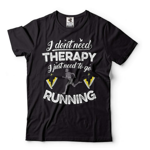 Mens Running T-shirt Running Therapy Shirt Runner Shirt Running Gifts Running Lover Gift