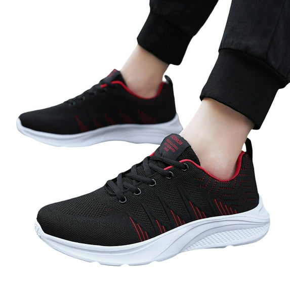 Mens Running Walking Tennis Shoes Mesh Lighweight Breathable Athletic Fitness Workout Golf Driving Work Sneakers