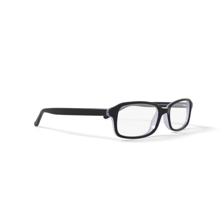 Walmart Mens FM6014 Rectangular Prescription Eyeglasses with Case, Black/Crystal