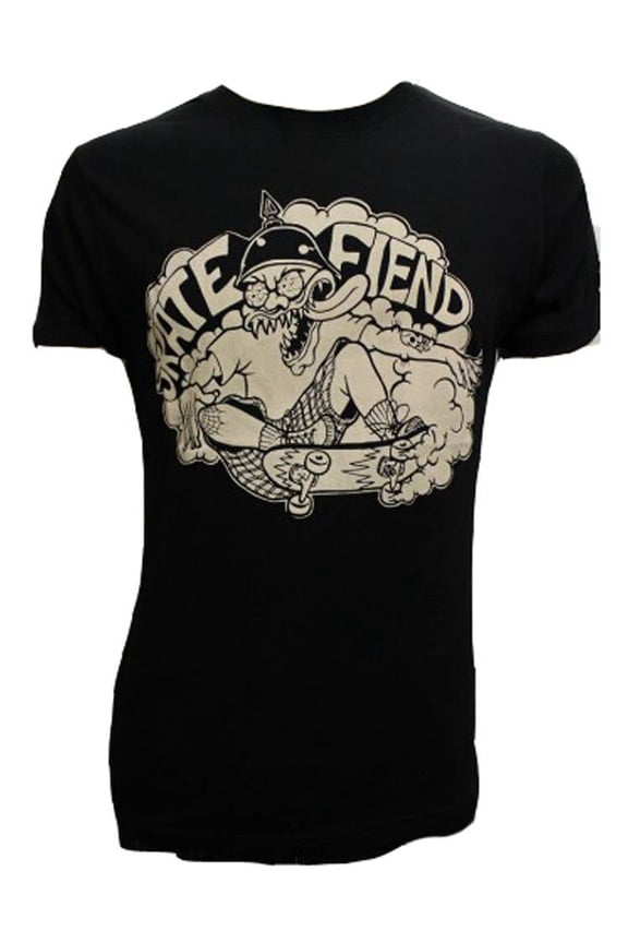 Mens SID Skate Fiend Black Short-Sleeve T-Shirt - Medium