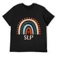 thumbnail image 1 of Mens SLP Boho Rainbow Back To School Appreciation T-Shirt Black M, 1 of 5