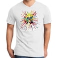 thumbnail image 1 of Mens SPLATTER SKULL Modern Slim Fit T-shirt, 3XL White, 1 of 3
