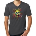 thumbnail image 1 of Mens SPLATTER SKULL Modern Slim Fit T-shirt, Small Heathered Charcoal, 1 of 3