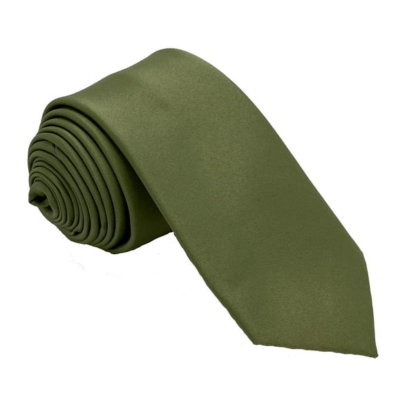 Mens Sage Formal Satin Self-Tie Necktie in a Variety of Colors by Spencer Js Signature Satin Collection