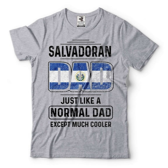 Mens Salvadoran Funny T-shirt Salvadoran Father's Day Dad Shirt Dad Gifts Salvadoran Father Tshirt (Large Grey)