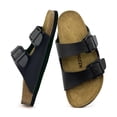 thumbnail image 1 of Mens Sandals, Arch Support Slides with Adjustable Buckle Straps Memory Foam Insole & Cork Footbed Slides for Men Footwear - Non-Slip Summer Sandals for Men & Lightweight Mens Slides, 1 of 5