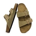 thumbnail image 1 of Mens Sandals, Arch Support Slides with Adjustable Buckle Straps Memory Foam Insole & Cork Footbed Slides for Men Footwear - Non-Slip Summer Sandals for Men & Lightweight Mens Slides, 1 of 5