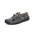 thumbnail image 1 of Mens Sandals Leather Casual Closed Toe Beach Fisherman Shoes Outdoor Summer Sports Breathable Walking Shoes Green 9 US, 1 of 7