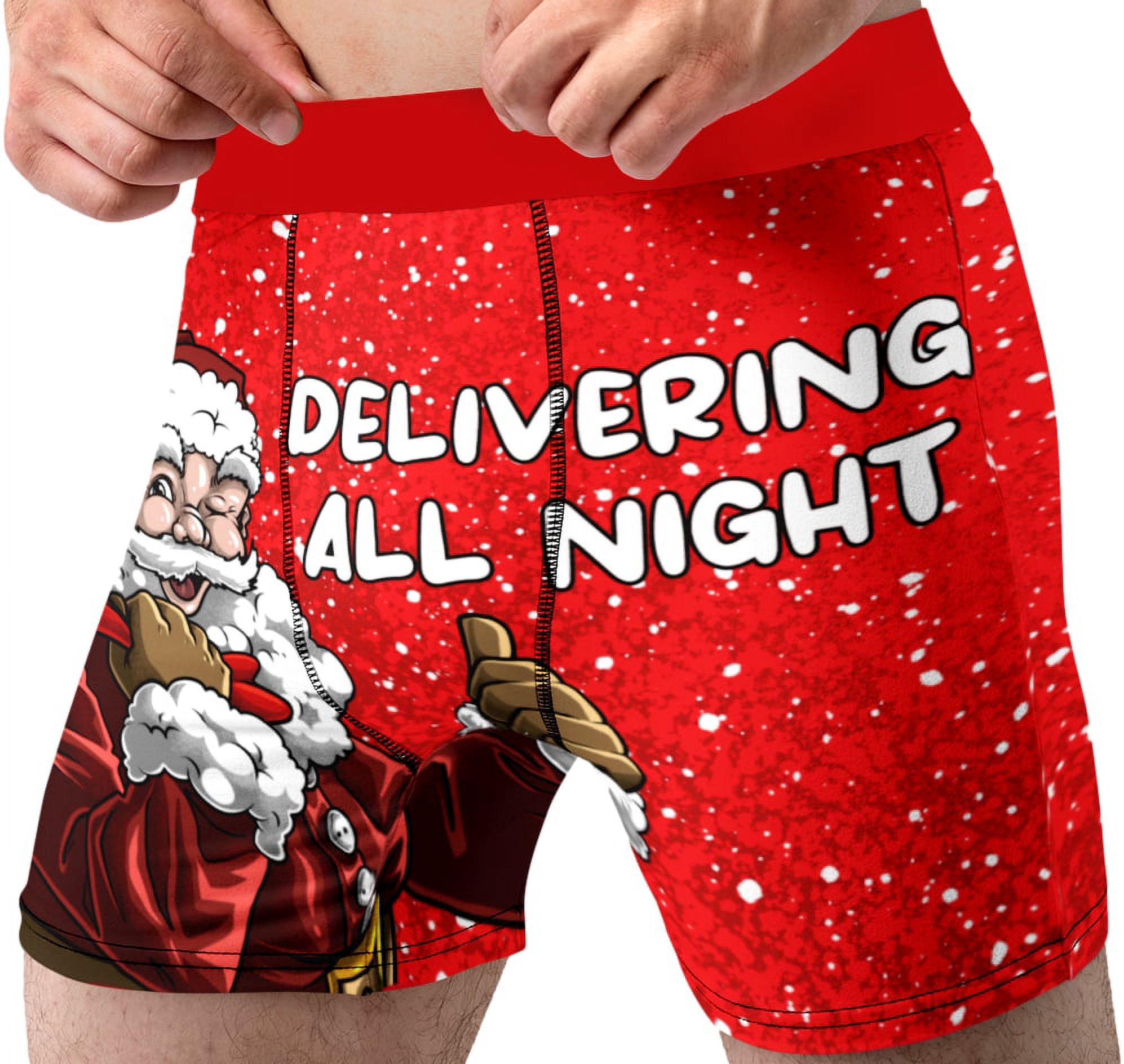 Mens Santa Claus Funny Boxer Briefs Underwear Christmas Xmas Novelty