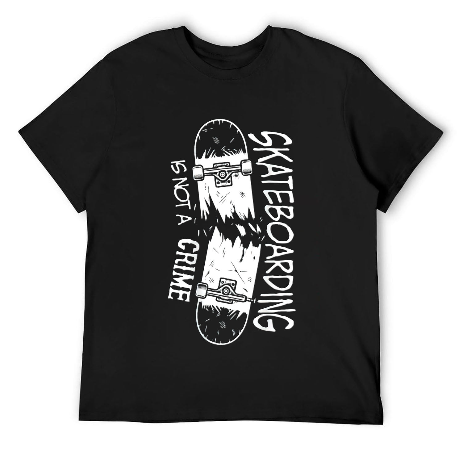 Mens Santa Cruz Retro Vintage Skateboard Is Not A Crime Skating TShirt
