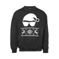 thumbnail image 1 of Mens Santa Sunglasses Ugly Christmas Ugly Sweatshirt - Black - Medium, 1 of 1