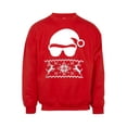 thumbnail image 1 of Mens Santa Sunglasses Ugly Christmas Ugly Sweatshirt - Red - X-Large, 1 of 1