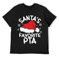 thumbnail image 1 of Mens Santa's Favorite PTA Design for Christmas Party T Shirt Black, 1 of 5
