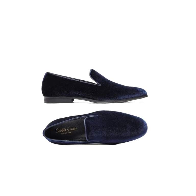 Mens Santino Luciano Shoes Soft Velvet Slip on Loafer Formal  display picture 3
