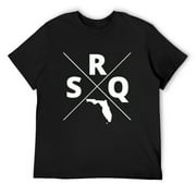 Mens Sarasota Florida SRQ T-Shirt Black Small
