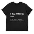 thumbnail image 1 of Mens Sarcasm Definition Sarcastic Birthday Gift Cute T-Shirt Black, 1 of 5