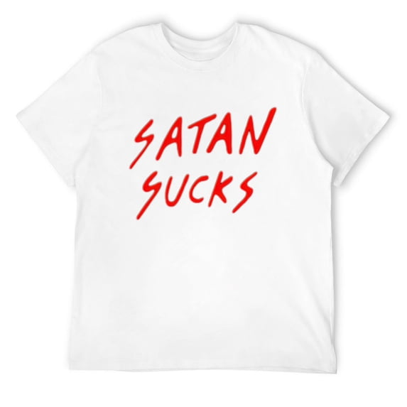 Mens Satan Sucks Bobby Tees Bible Verse Christian Love Christ T-Shirt White 3X-Large