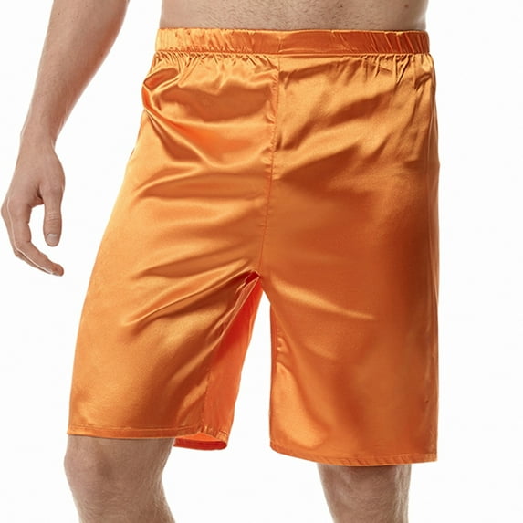 Mens Satin Pajama Shorts Silk Feeling Sleep Shorts Lounge Boxers Short Pants