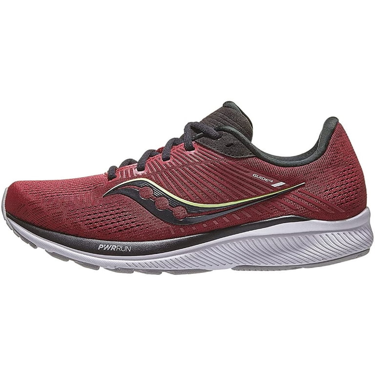 Mens Saucony Guide 14 Running Shoe Mulberry/Lime - Walmart.com display picture 2