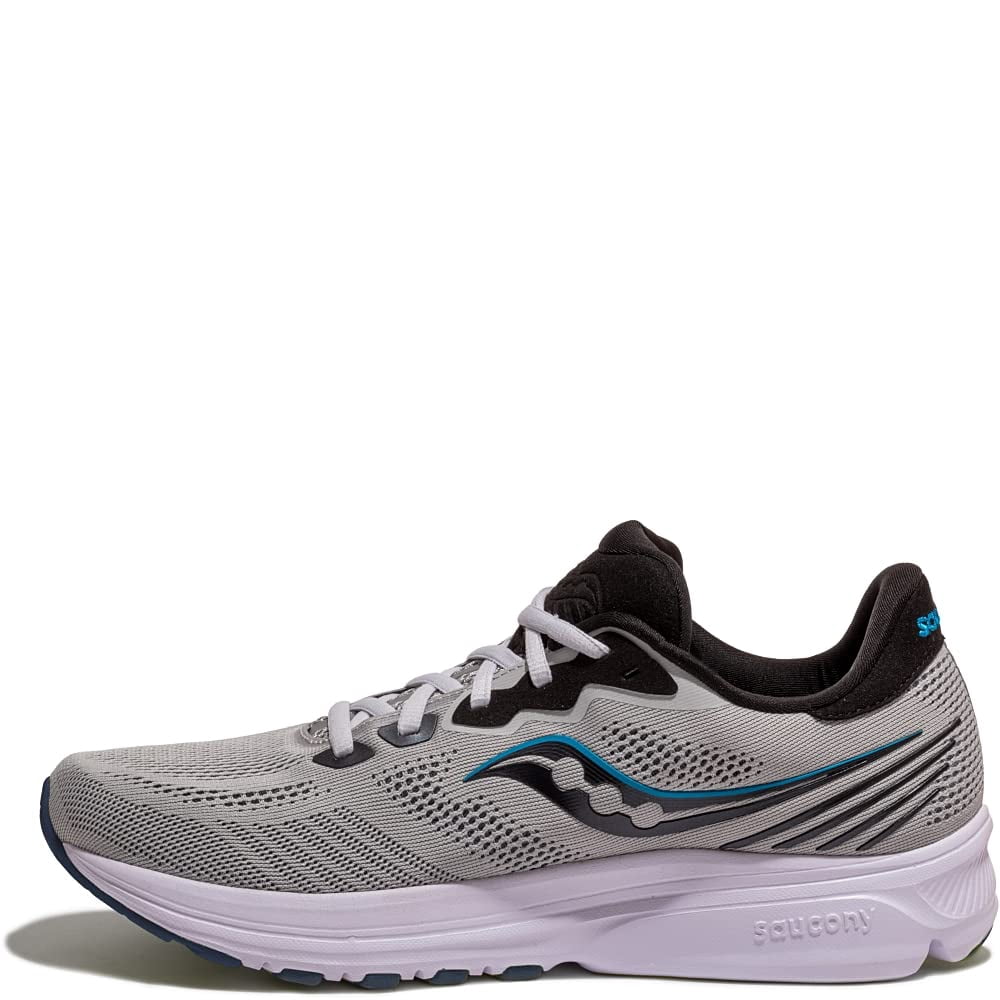 Mens Saucony Ride 14 Running Shoe Fog/Black/Storm