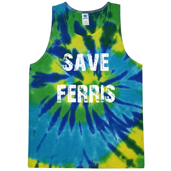 Mens Save Ferris Tie Dye Tanktop, 2XL Karma