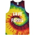 thumbnail image 1 of Mens Save Ferris Tie Dye Tanktop, 3XL Reactive Rainbow, 1 of 4
